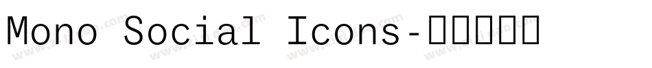 Mono Social Icons字体转换